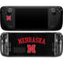 University of Nebraska Collegiate Text Black Steam Deck Handheld Gaming Computer OLED Skin