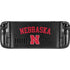 University of Nebraska Collegiate Text Black Steam Deck Handheld Gaming Computer OLED Skin