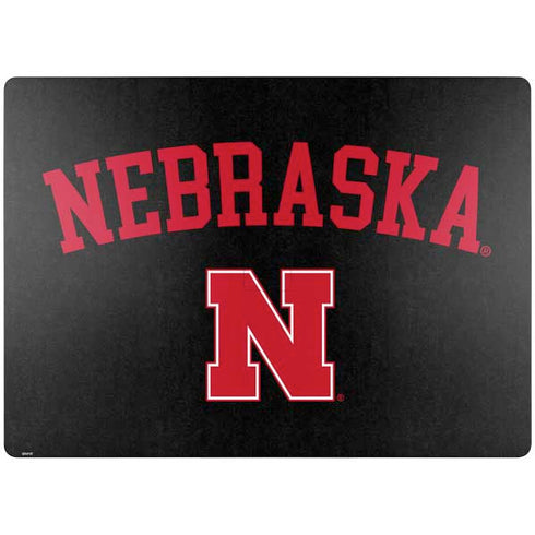 University of Nebraska Collegiate Text Black Surface Laptop 7 13.8in Skin