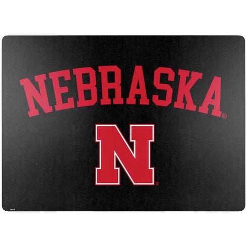 University of Nebraska Collegiate Text Black Surface Laptop 7 15in Skin