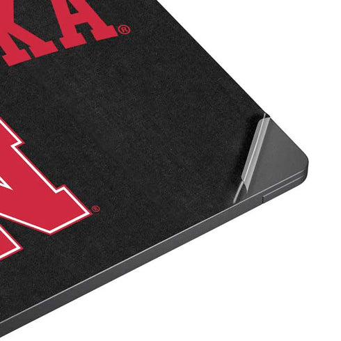 University of Nebraska Collegiate Text Black Surface Laptop 7 15in Skin
