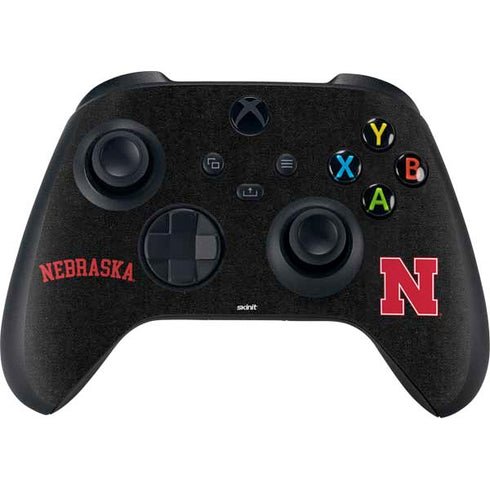 University of Nebraska Collegiate Text Black XBox Series X Digital Edition Bundle Skin