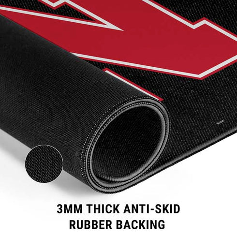 University of Nebraska Collegiate Text Black Gaming Mouse Pad