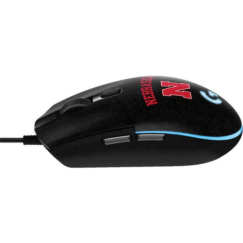 University of Nebraska Collegiate Text Black G203 Prodigy RGB Wired Gaming Mouse Skin