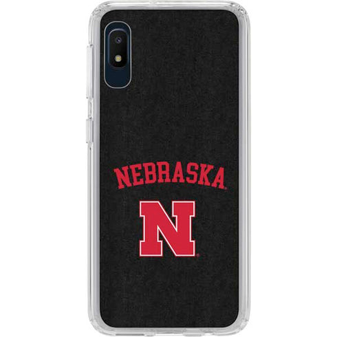 University of Nebraska Collegiate Text Black Galaxy Cases
