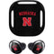 University of Nebraska Collegiate Text Black Galaxy Buds Pro Skin