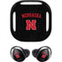 University of Nebraska Collegiate Text Black Galaxy Buds Pro Skin