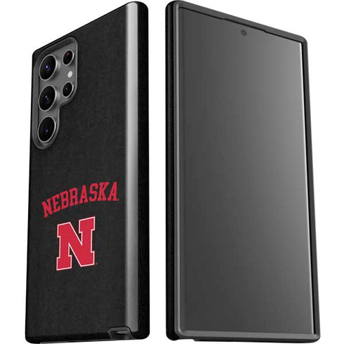 University of Nebraska Collegiate Text Black Galaxy S23 Ultra Pro Case