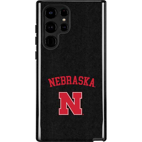 University of Nebraska Collegiate Text Black Galaxy S25 Ultra Impact Case