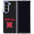 University of Nebraska Collegiate Text Black Galaxy Z Fold5 5G Clear Case
