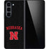University of Nebraska Collegiate Text Black Galaxy Z Fold5 5G Skin