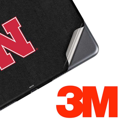 University of Nebraska Collegiate Text Black iPad Skins