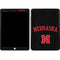 University of Nebraska Collegiate Text Black Apple iPad Skin