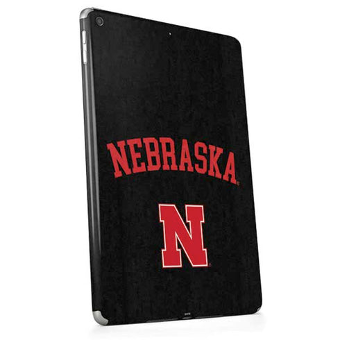 University of Nebraska Collegiate Text Black Apple iPad Skin