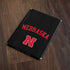 University of Nebraska Collegiate Text Black Apple iPad Skin
