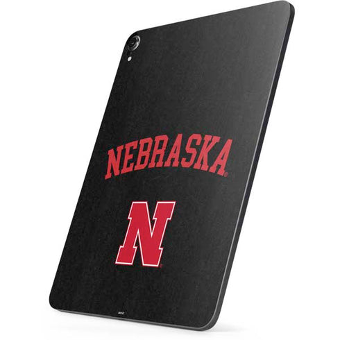 University of Nebraska Collegiate Text Black Apple iPad Pro Skin