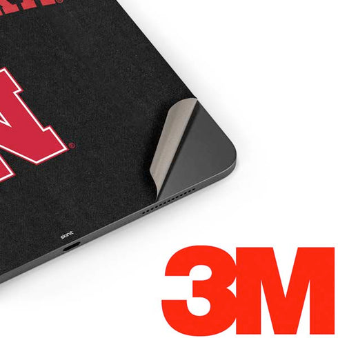 University of Nebraska Collegiate Text Black Apple iPad Pro Skin