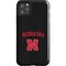 University of Nebraska Collegiate Text Black iPhone Cases