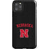 University of Nebraska Collegiate Text Black iPhone Cases