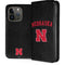 University of Nebraska Collegiate Text Black iPhone 15 Pro Folio Case