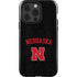 University of Nebraska Collegiate Text Black iPhone 15 Pro Impact Case