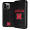 University of Nebraska Collegiate Text Black iPhone 15 Pro Max Folio Case