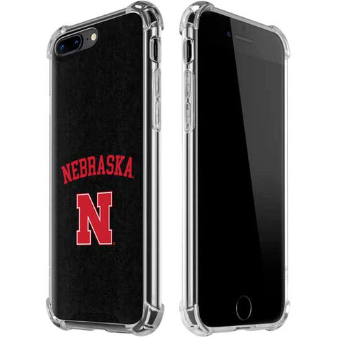 University of Nebraska Collegiate Text Black iPhone Cases