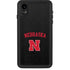 University of Nebraska Collegiate Text Black iPhone Cases