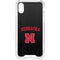 University of Nebraska Collegiate Text Black iPhone XS Clear Case