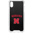 University of Nebraska Collegiate Text Black iPhone XS Clear Case