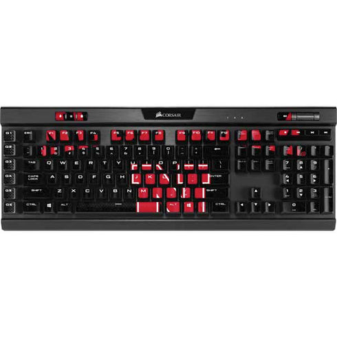 University of Nebraska Collegiate Text Black K95 RGB PLATINUM Mechanical Gaming Keyboard Skin