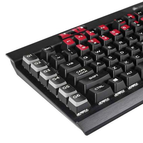 University of Nebraska Collegiate Text Black K95 RGB PLATINUM Mechanical Gaming Keyboard Skin