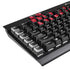 University of Nebraska Collegiate Text Black K95 RGB PLATINUM Mechanical Gaming Keyboard Skin
