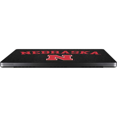 University of Nebraska Collegiate Text Black Apple MacBook Pro 14-inch Skin