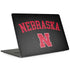 University of Nebraska Collegiate Text Black MacBook Skins