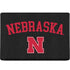 University of Nebraska Collegiate Text Black MacBook Skins
