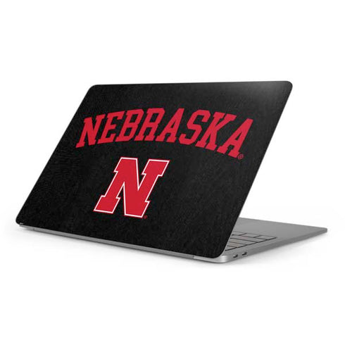 University of Nebraska Collegiate Text Black Apple MacBook Pro 16-inch Skin