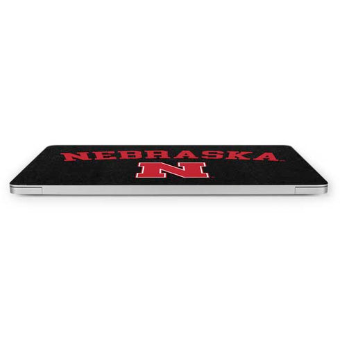University of Nebraska Collegiate Text Black Apple MacBook Pro 16-inch Skin