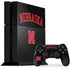 University of Nebraska Collegiate Text Black PlayStation PS4 Skins