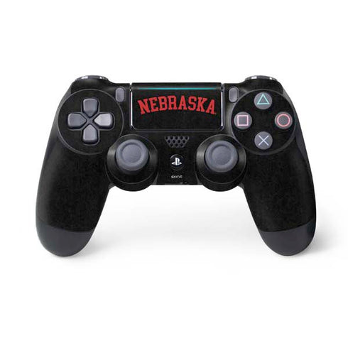 University of Nebraska Collegiate Text Black PlayStation PS4 Skins