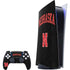 University of Nebraska Collegiate Text Black PlayStation PS5 Skins