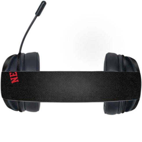 University of Nebraska Collegiate Text Black Razer Kraken X Skin
