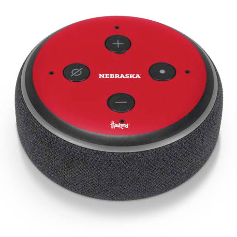University of Nebraska Red Amazon Echo Dot Skin