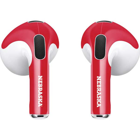 University of Nebraska Red Apple AirPods (3rd Gen 2021) Skin