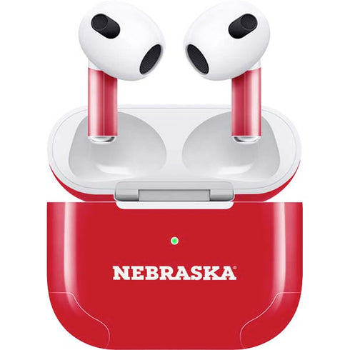 University of Nebraska Red Apple AirPods (3rd Gen 2021) Skin