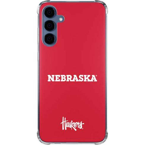 University of Nebraska Red Galaxy A35 5G Clear Case