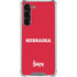 University of Nebraska Red Galaxy S24 FE Clear Case