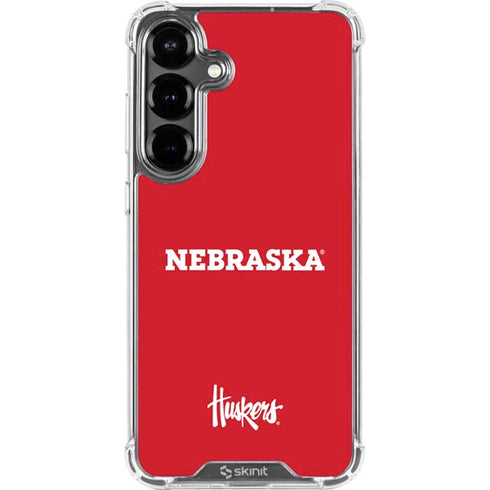 University of Nebraska Red Galaxy S26 Clear Case