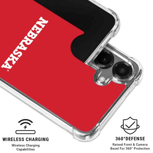 University of Nebraska Red Galaxy S26 Plus Clear Case