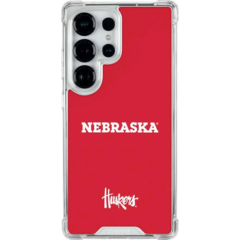 University of Nebraska Red Galaxy S26 Ultra Clear Case